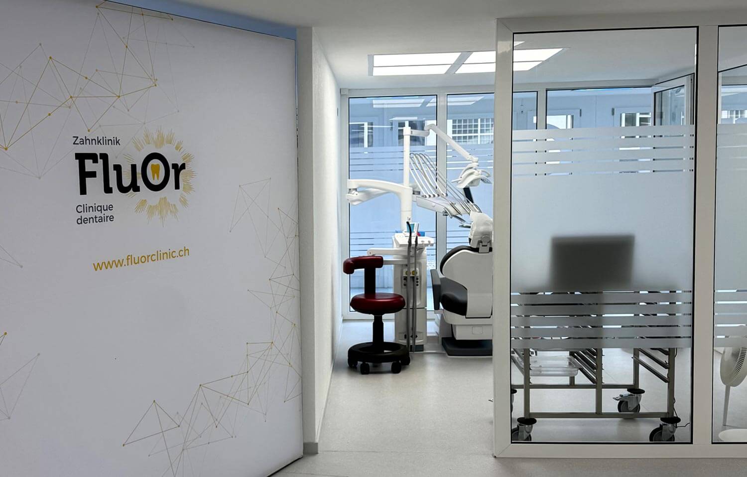 Salle de soin de la Clinique FluOr à Bienne en Suisse